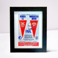 Framed 1968 European Cup Final Programme Cover Signed by John Aston, Paddy Crerand & Alex Stepney