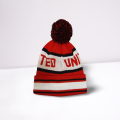 Manchester United Kids Bobble Hat - Red & White Bar