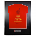 Bryan Robson Hand Signed Embroidered Stats & Honours Framed Shirt