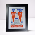 Framed 1968 European Cup Final Programme Cover Signed by Alex Stepney