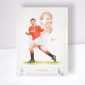 Bryan Robson Signed Artwork: Manchester United & England
